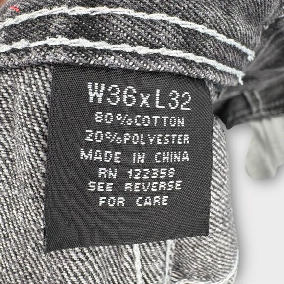 Rural King RK Denim Rugged Straight Leg Work Jeans in Washed Black Size 36 x 32 - Picture 6 of 6